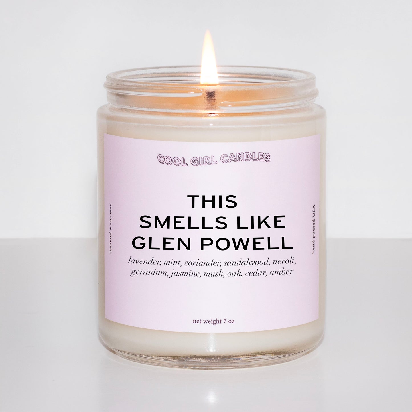 this smells like glen powell pop culture candle