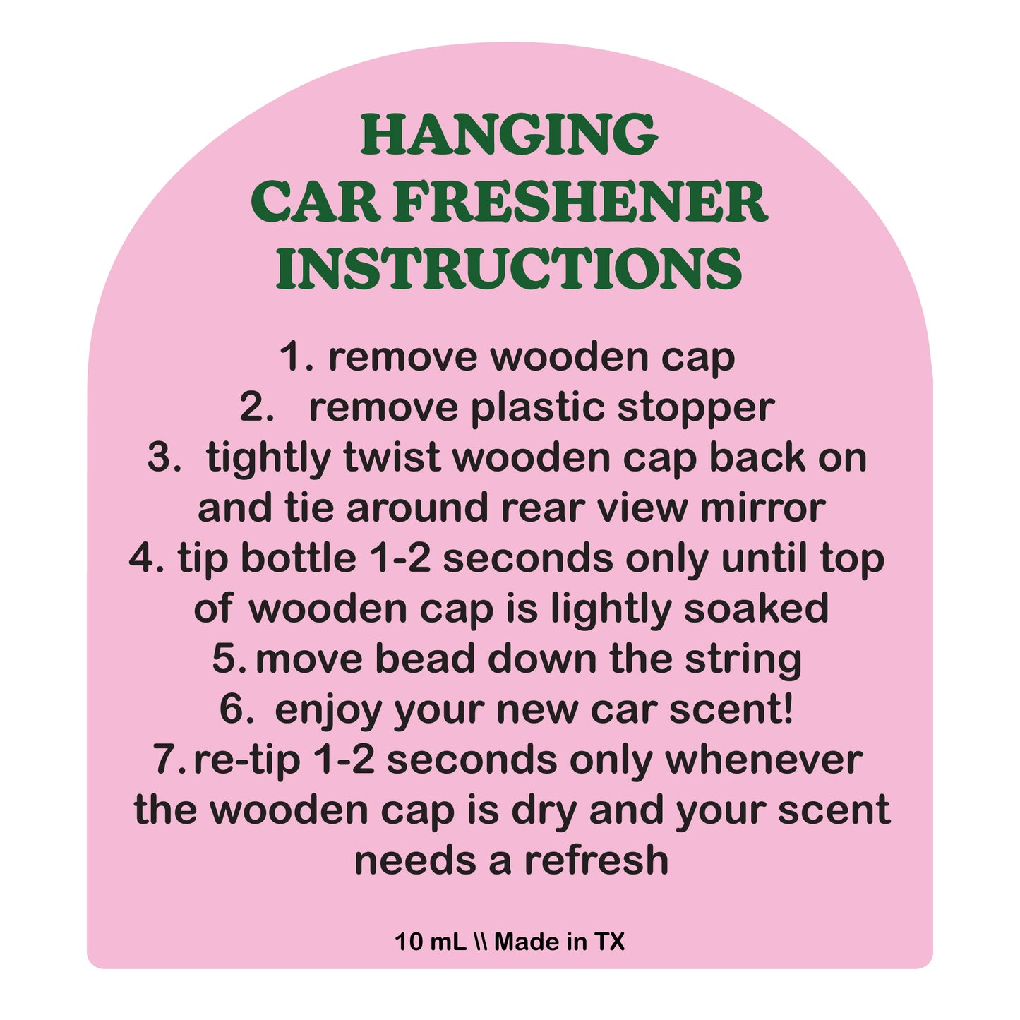 hanging car freshener instructions