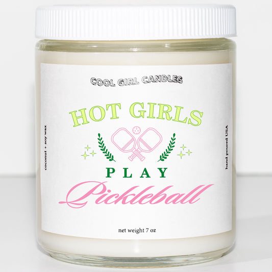 hot girls play pickleball candle gift for pickleball lovers