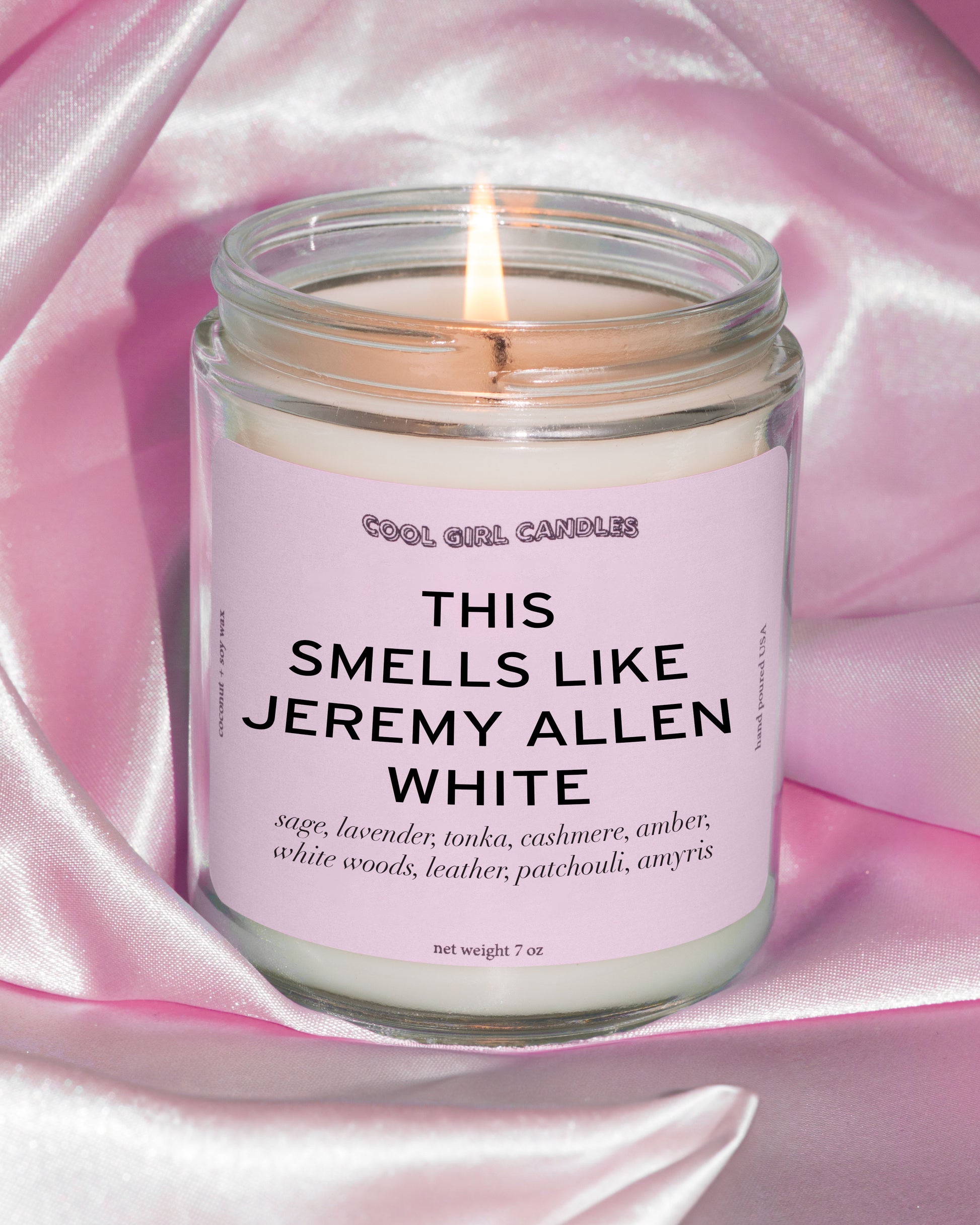 cool girl candles the bear Jeremy Allen white candle