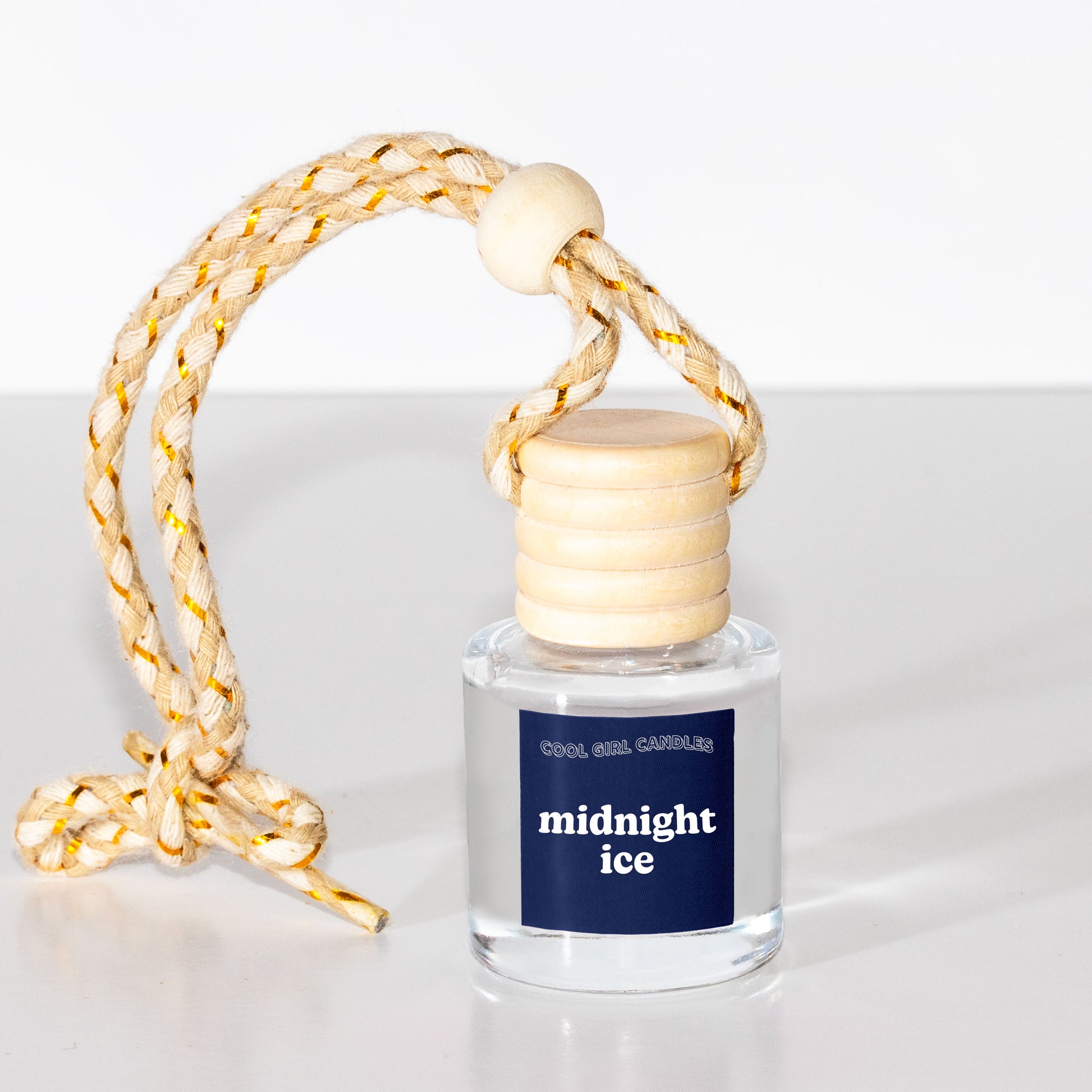 Midnight Ice hanging car freshener that smells like black ice