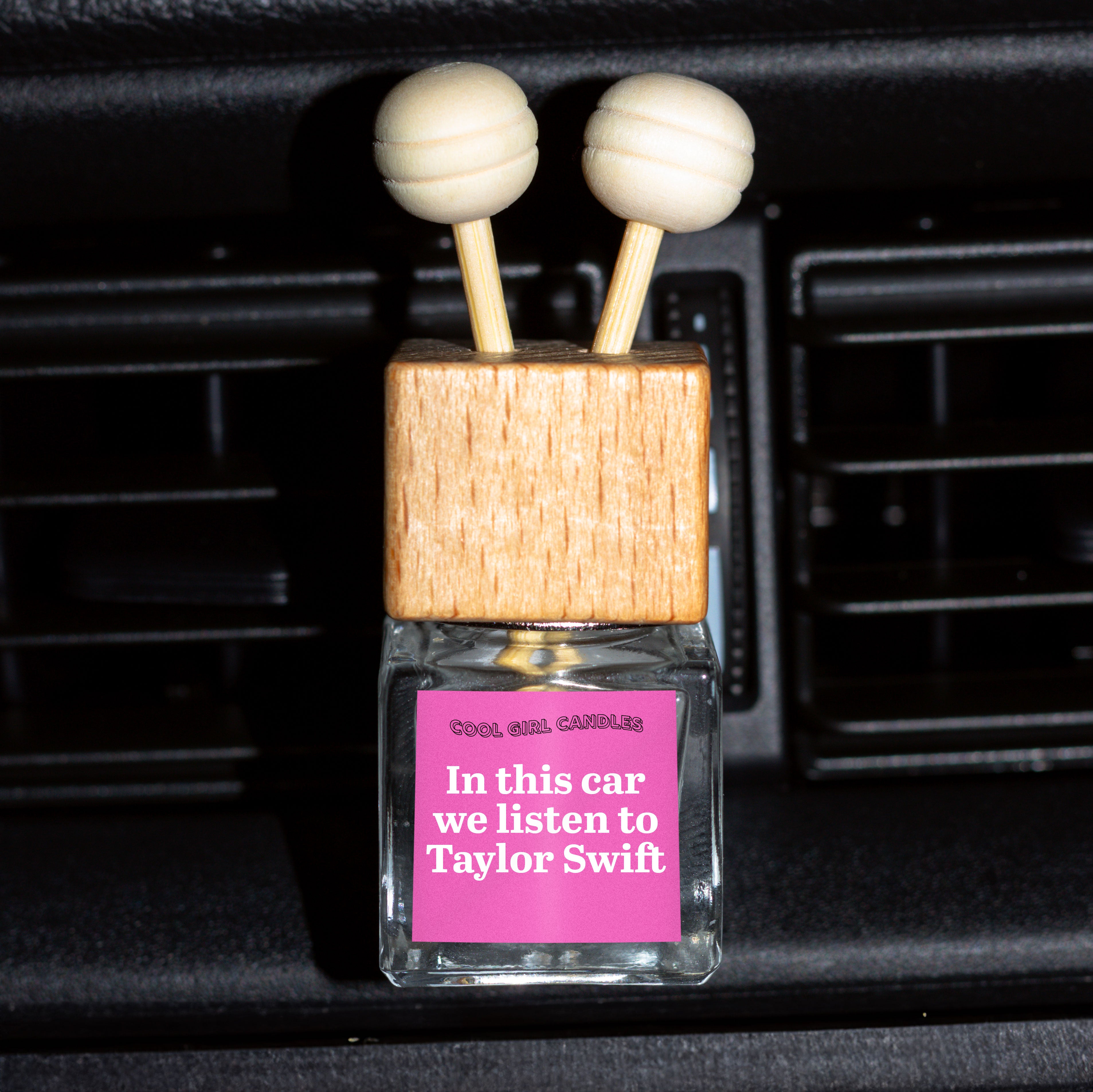 In This Car We Listen To Taylor Swift Car Freshener – Cool Girl Candles