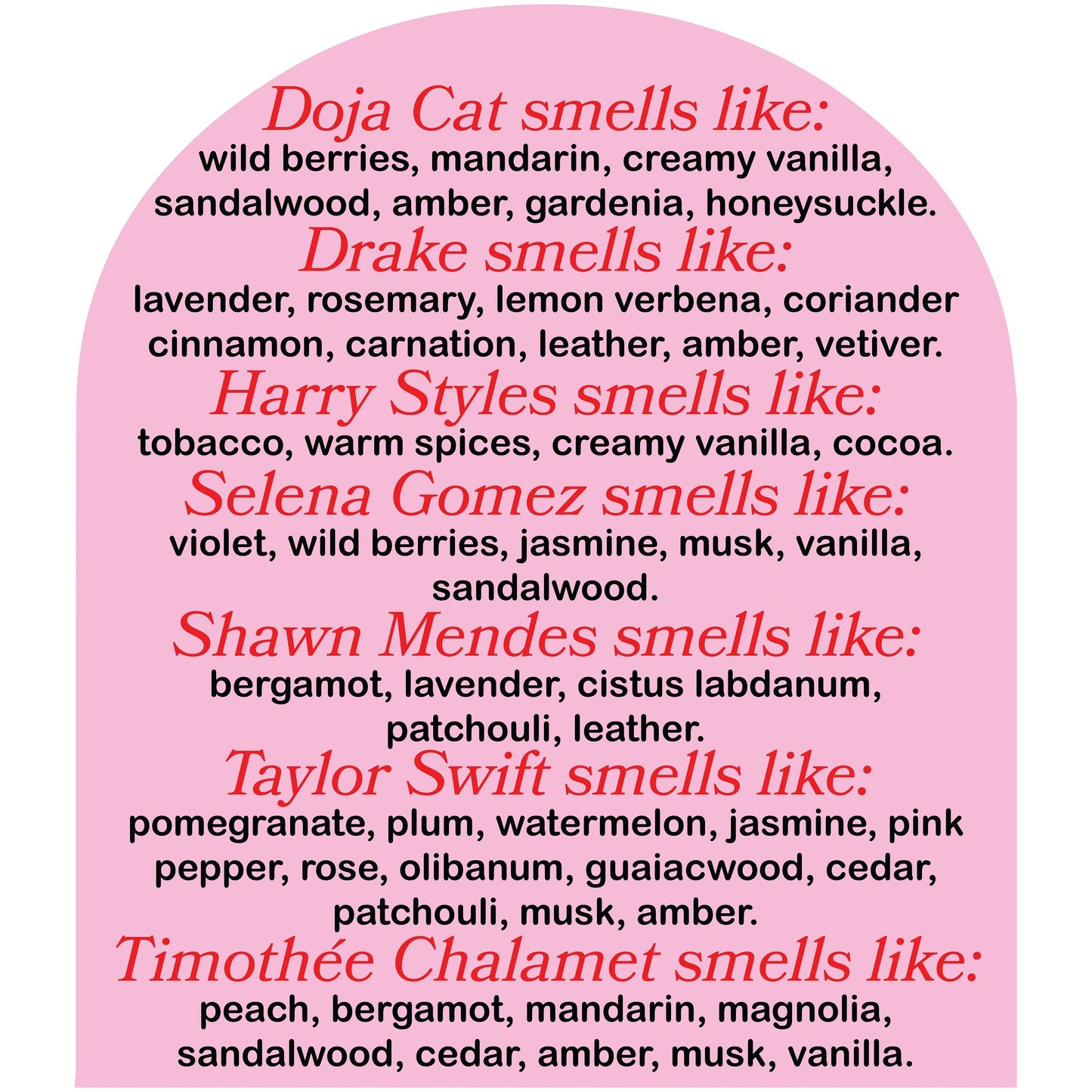 celebrity candles by cool girl candles featuring Harry Styles, Taylor Swift, Drake, Shawn Mendes, Timothee Chalamet, and more