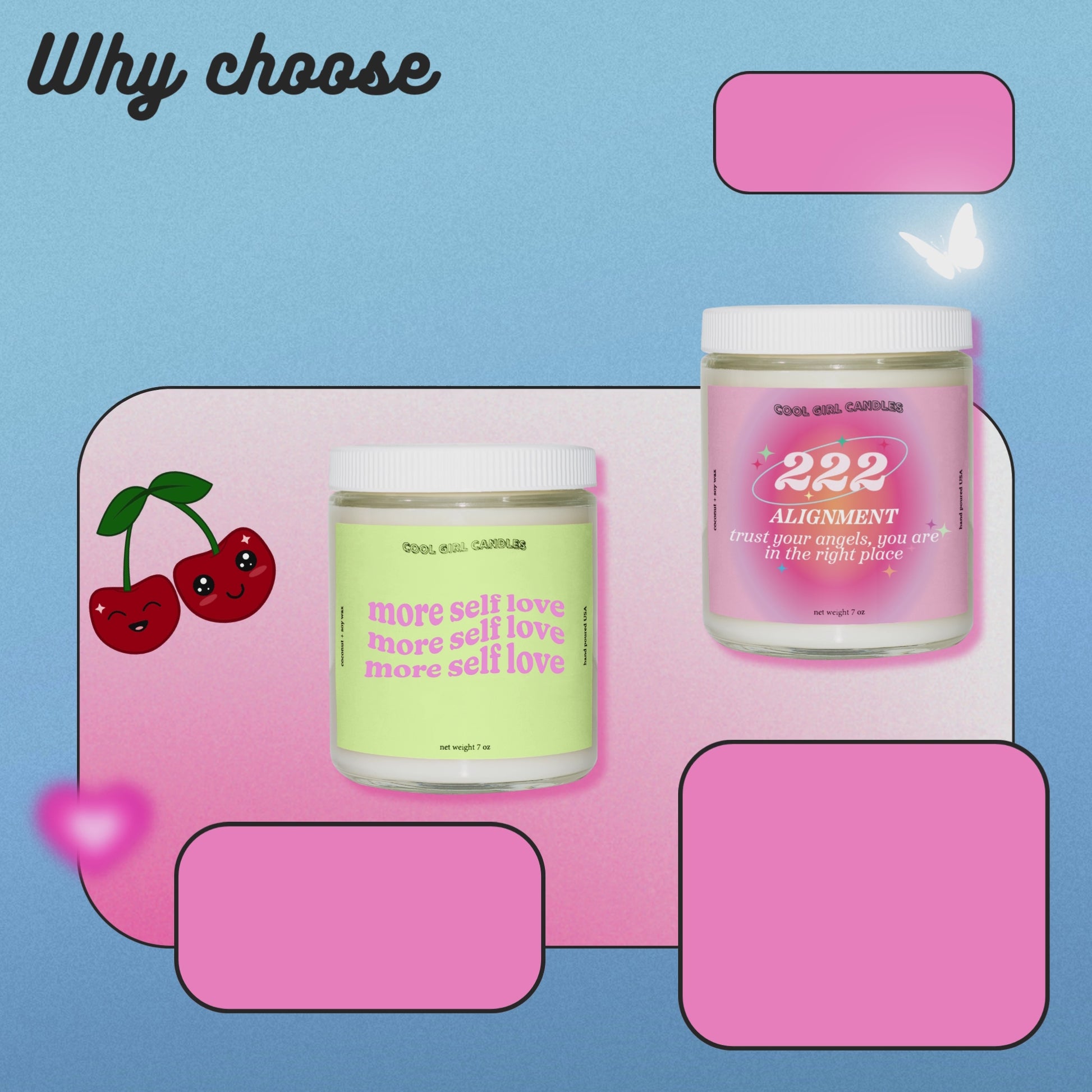 cool girl candles a trendy candle brand inspired by pop culture, special occasions, life milestones and moments and special gifts for mom, dad, friends, and yourself! A self care focused candle brand that is non toxic, made with premium sustainable coconut soy wax, cotton wicks, and phthalate free fragrance oils. Our candles were created to uplift your visual senses and your olfactory senses!