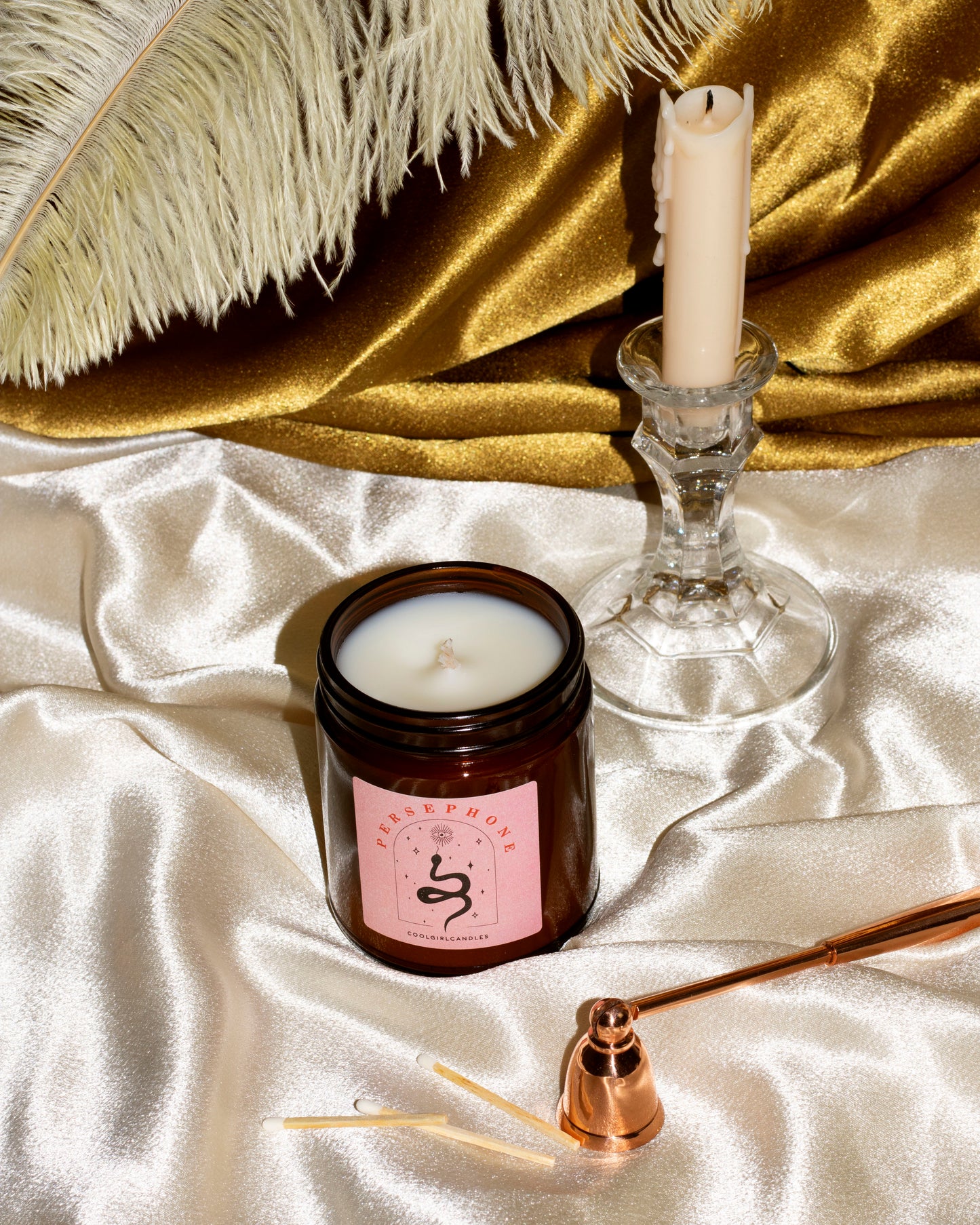 Fall Winter 2020 leather, patchouli scented candle