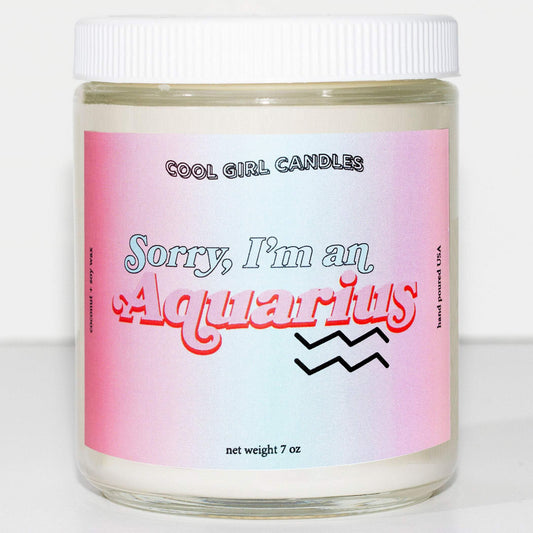 Aquarius Zodiac Candle