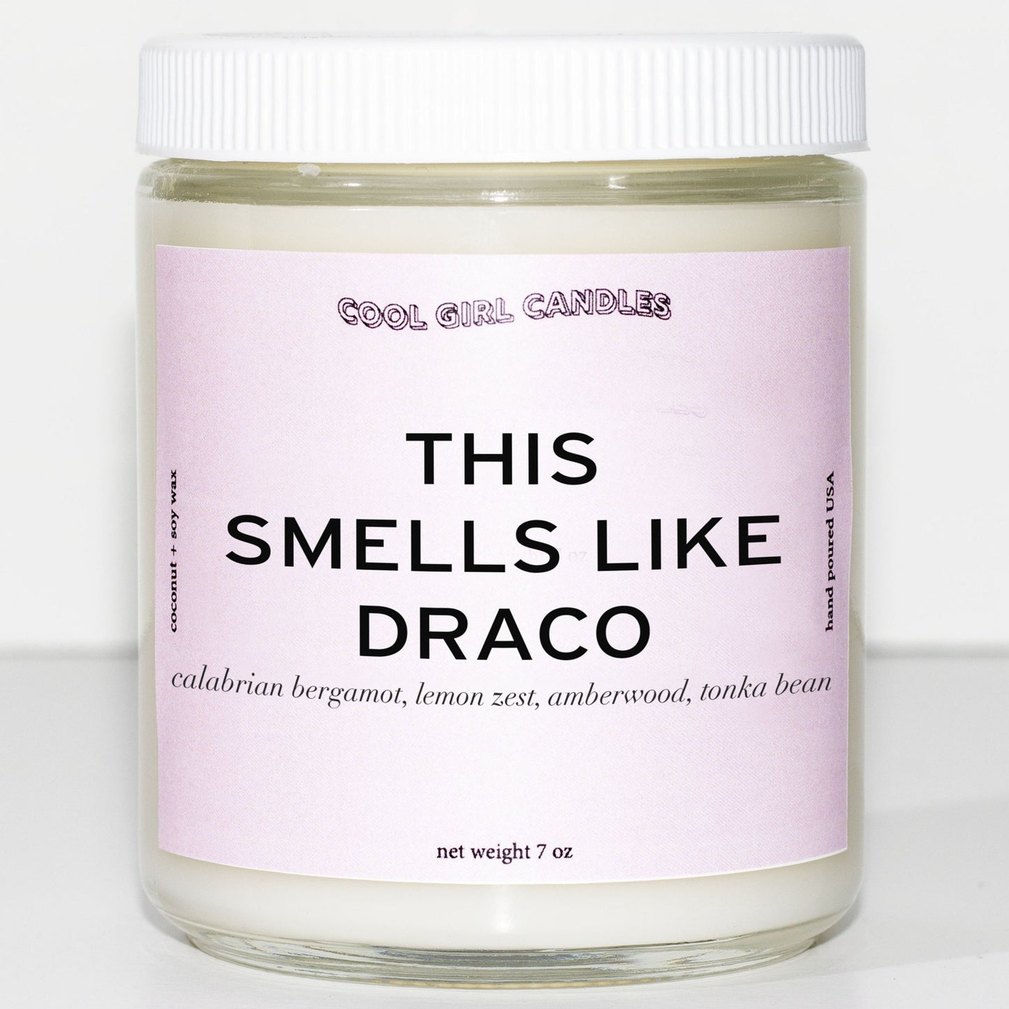 this smells like draco malfoy candle pink draco aesthetic cute soy candle