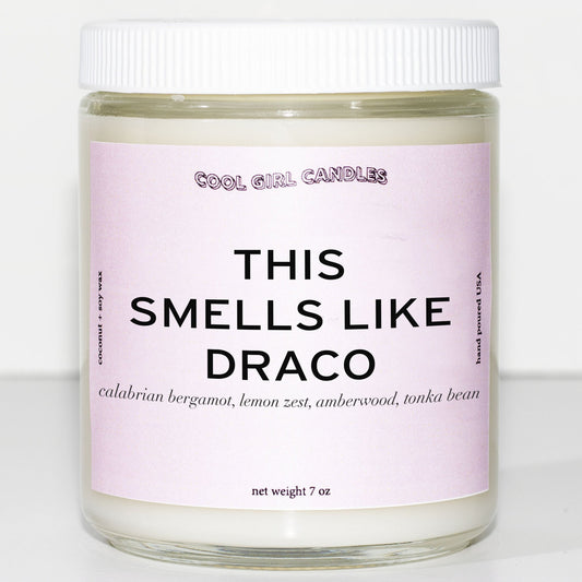 this smells like draco malfoy candle pink draco aesthetic cute soy candle