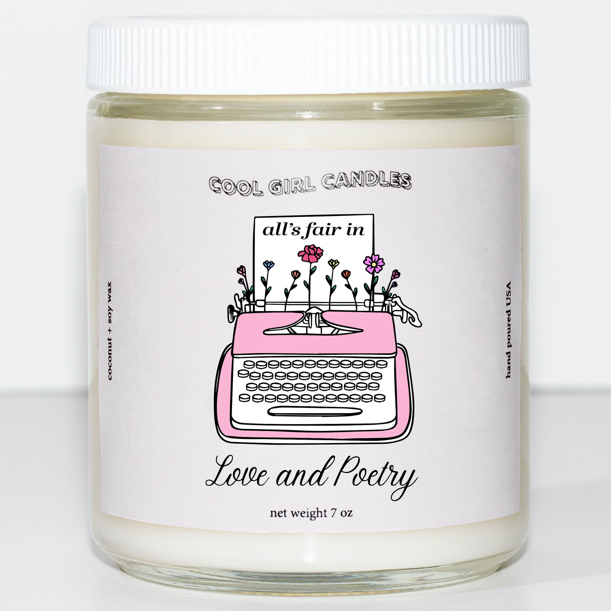 All's fair in love and poetry Taylor Swift merch candle