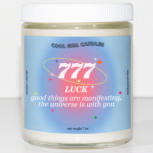 777 luck gradient aura candle cute aesthetic desk decor for lucky girl syndrome by cool girl candles
