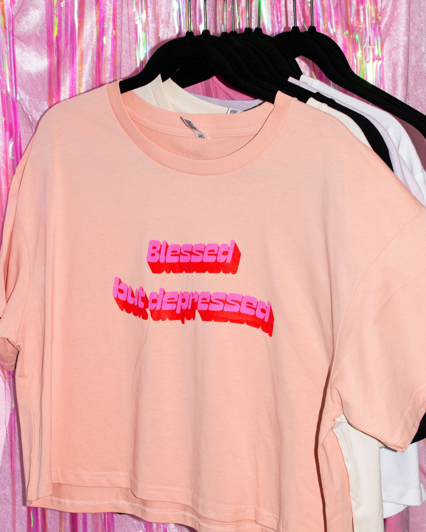 Blessed But Depressed Crop Top