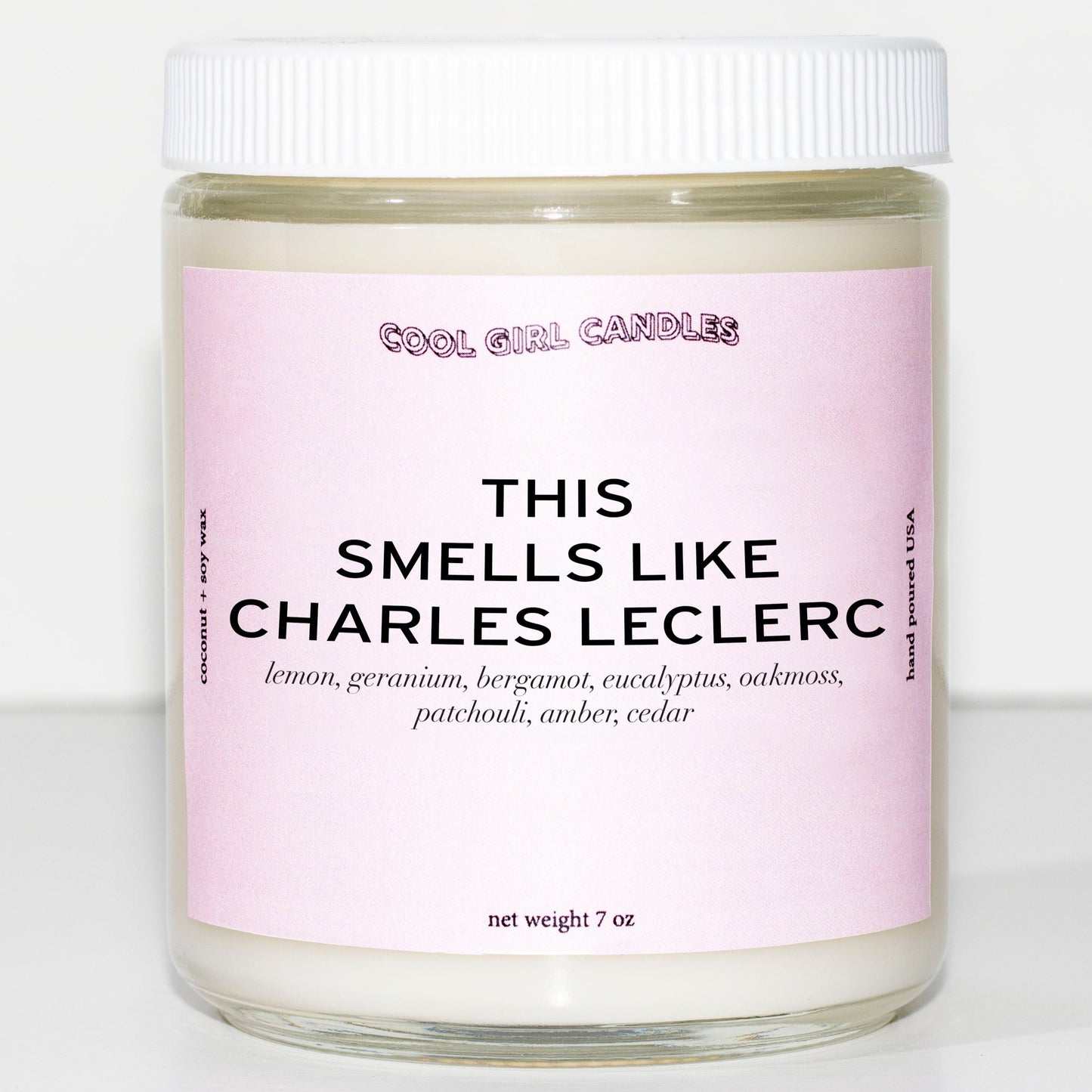 This smells like Charles Leclerc formula 1 driver gift. Pop culture candle. F1 driver gift by cool girl candles