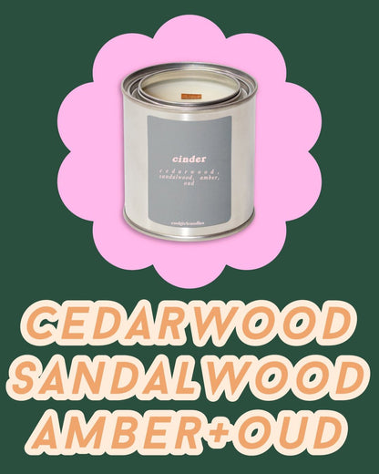 Cute aesthetic paint tin candle for fall by Cool Girl Candles
