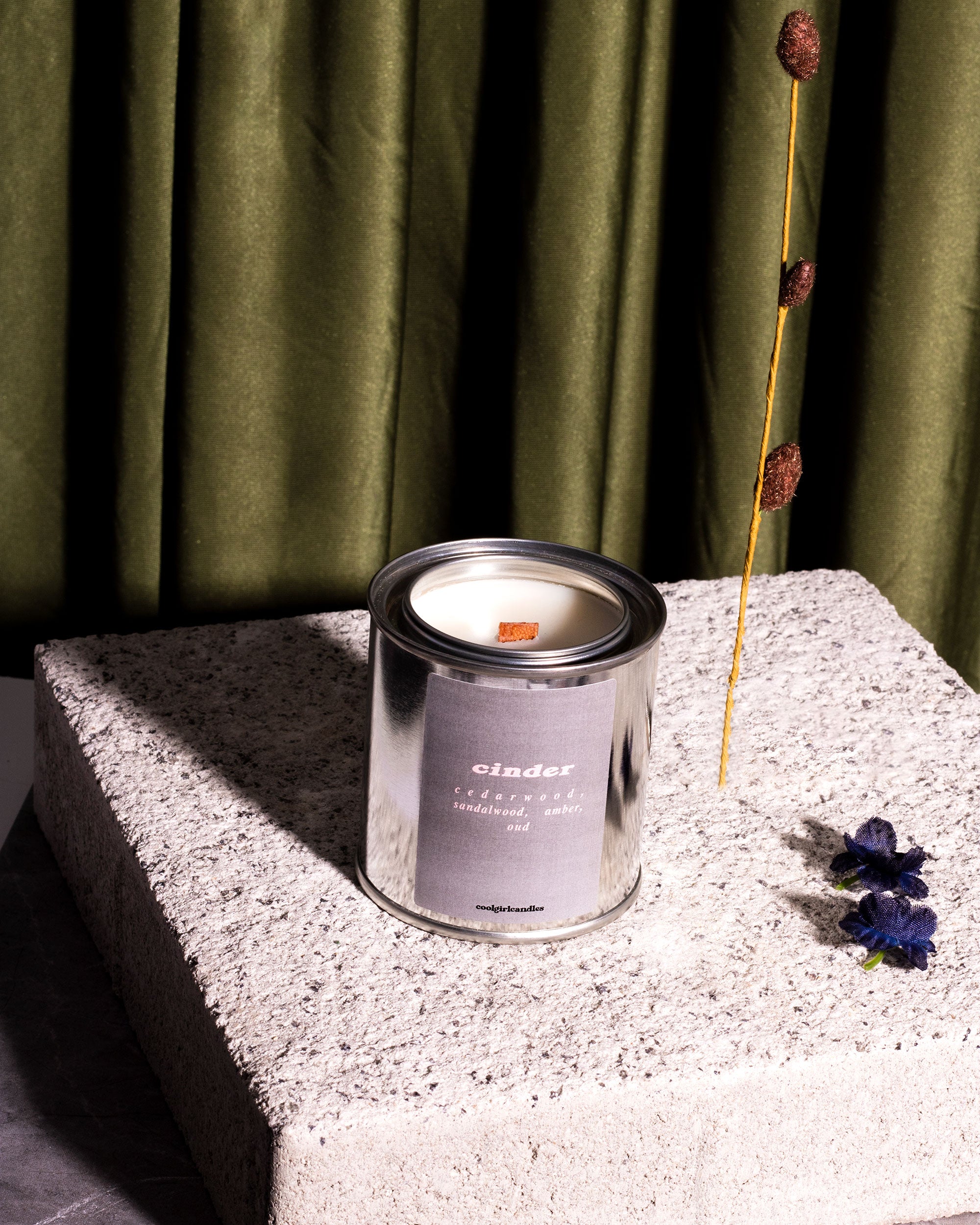 bonfire scented winter candle