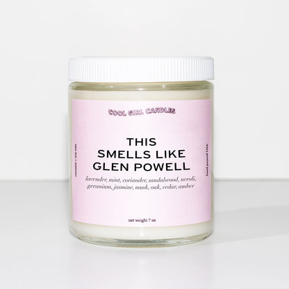 pop culture celebrity candle this smells like glen powell