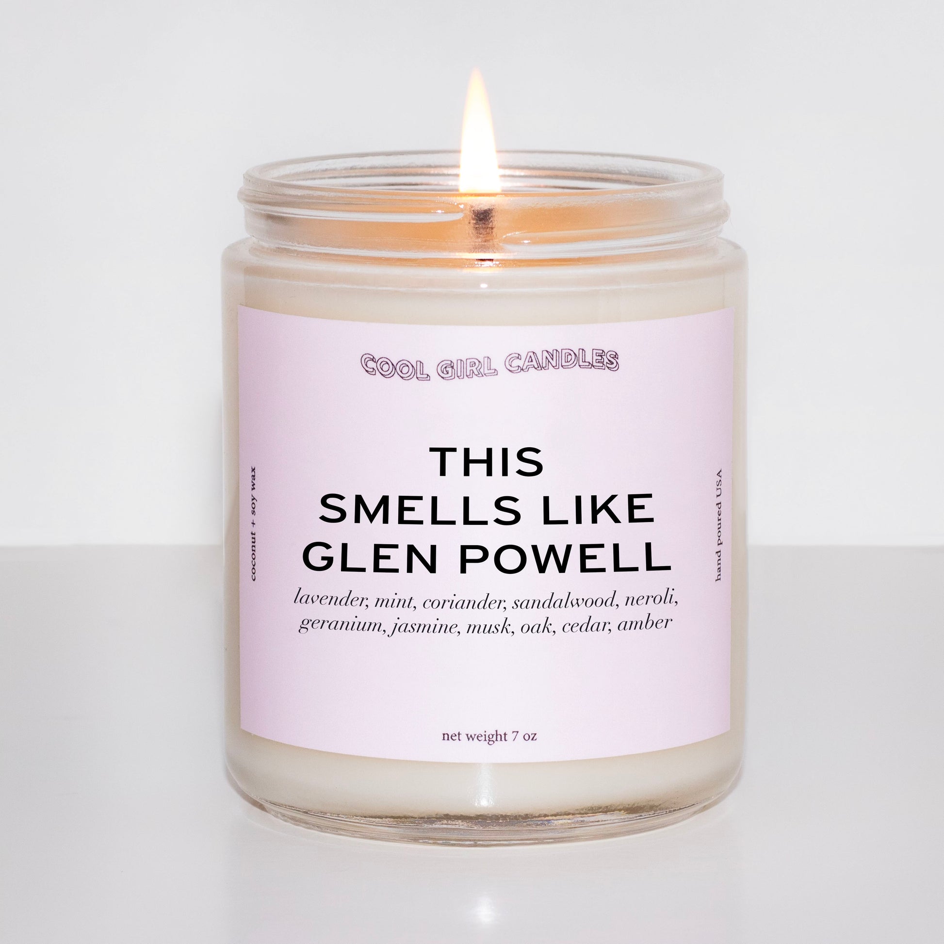 this smells like glen powell pop culture candle