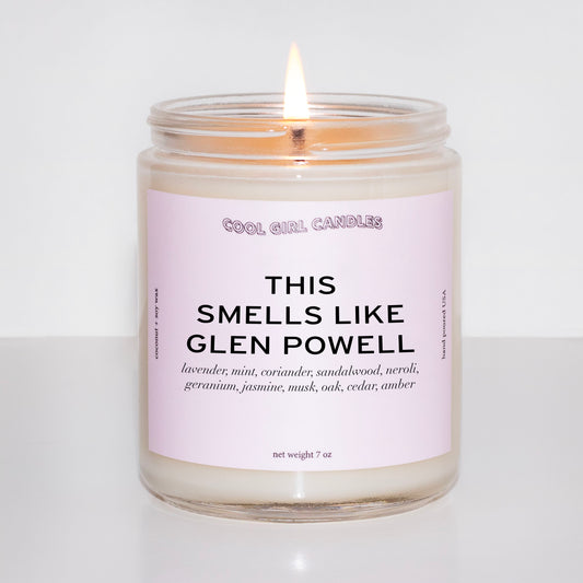 this smells like glen powell pop culture candle