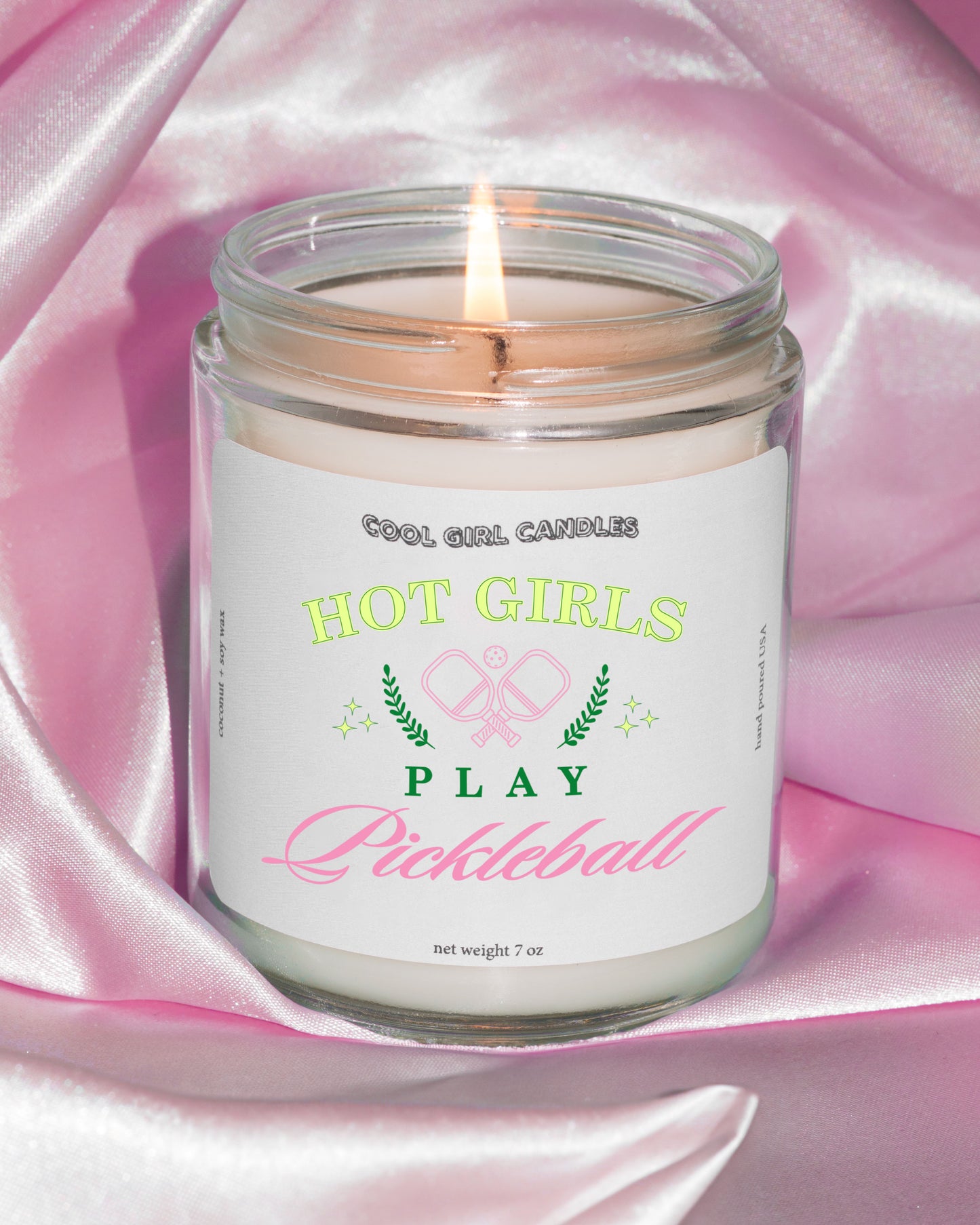 Hot Girls Play Pickleball Candle