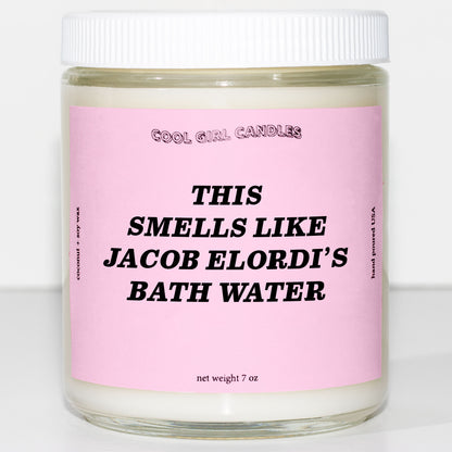 Jacob elordi's bathwater candle gift for saltburn movie fans by cool girl candles