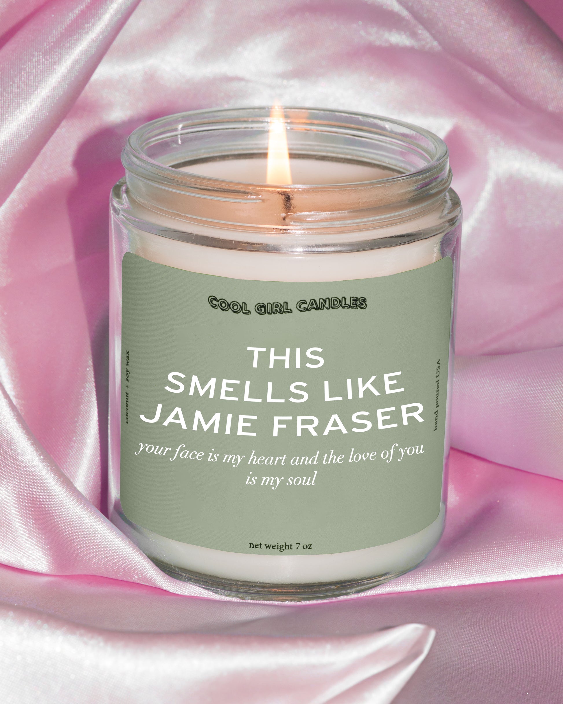 This smells like Jamie Fraser scented candle outlander fan gift