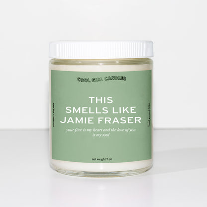 This smells like Jamie Fraser scented candle outlander fan gift