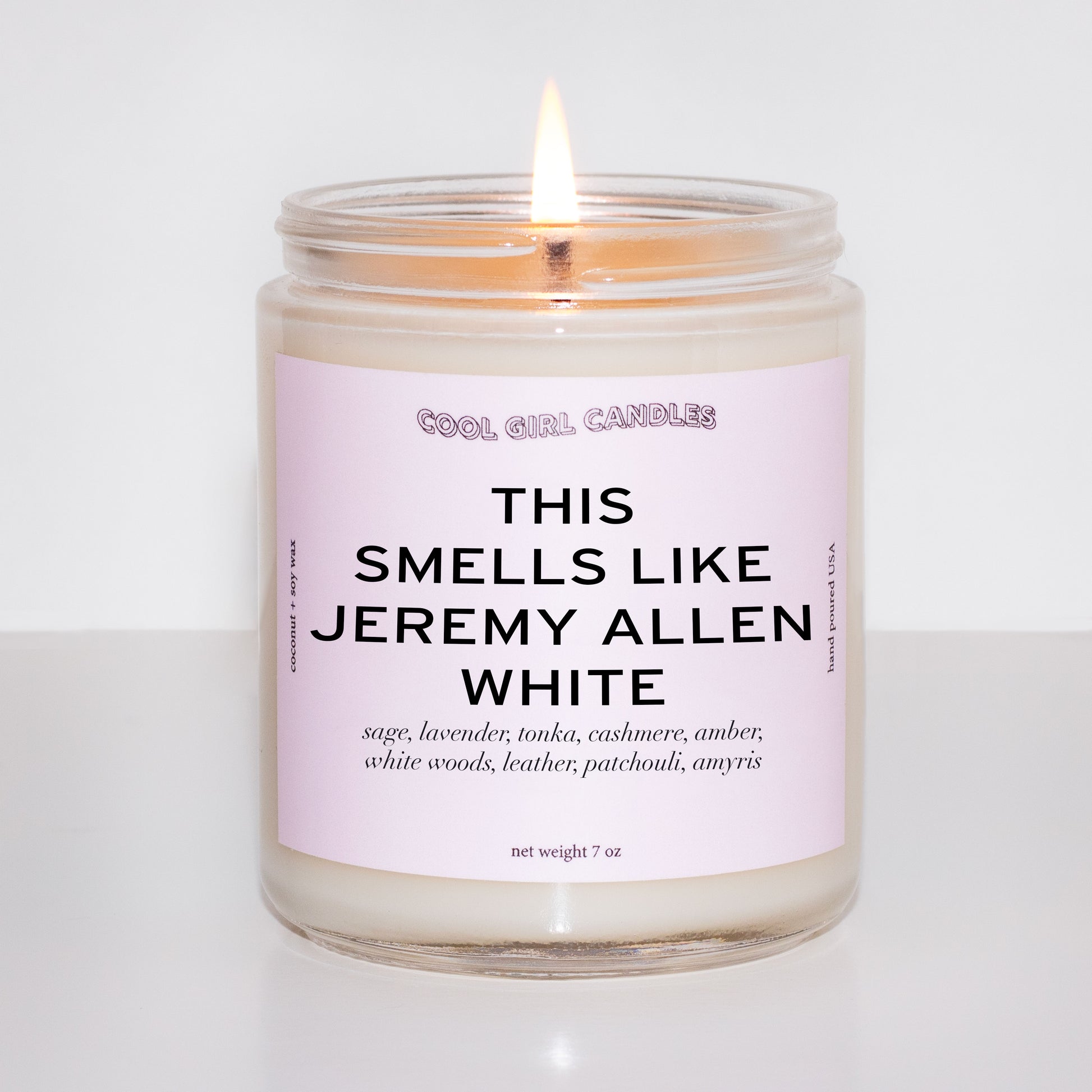 Jeremy Allen white fan candle gift