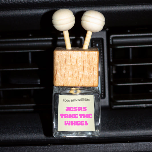 Jesus Take The Wheel Clip On Scented Car Freshener and Diffuser by Cool Girl Candles