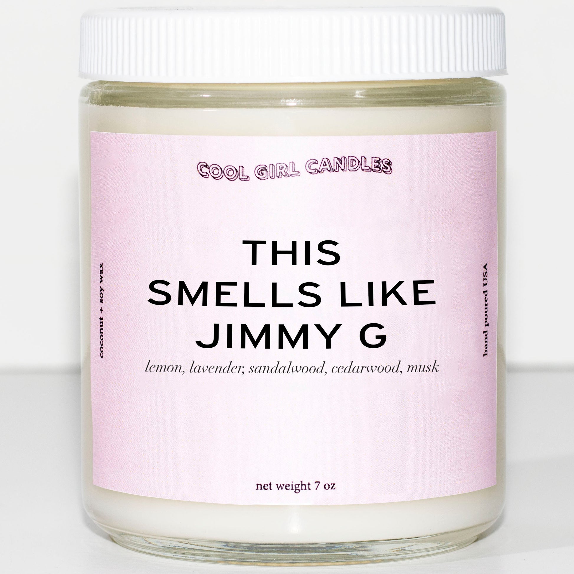 This smells like Jimmy Garoppolo candle made to smell like your favorite quarterback in the NFL