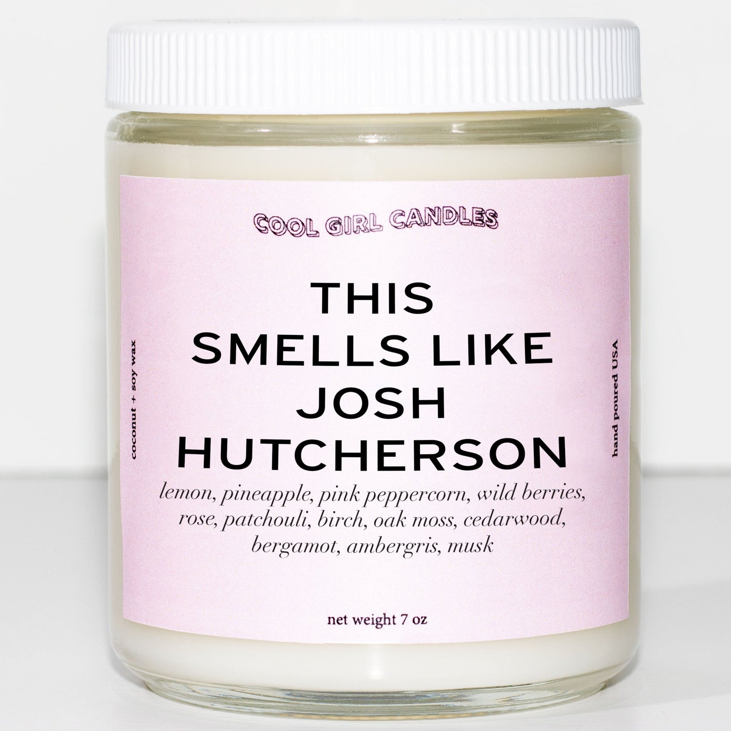 josh hutcherson scented candle by cool girl candles