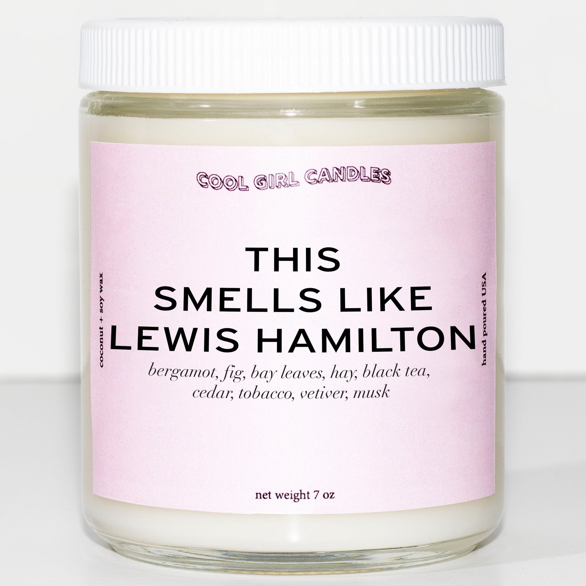 This smells like Lewis Hamilton candle. The perfect gift for Lewis Hamilton fans