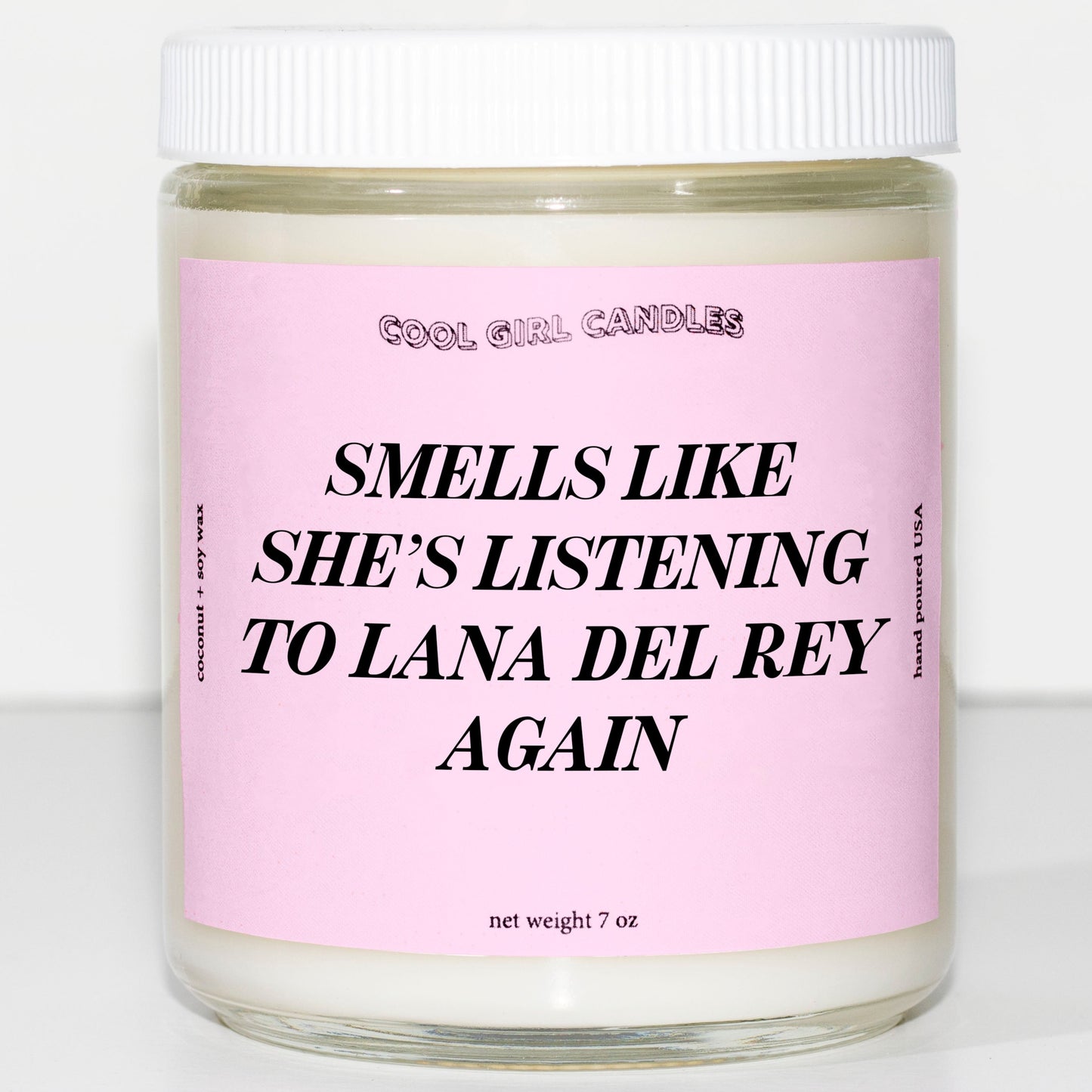 smells like she's listening to Lana del Rey again candle for Lana del Rey fans by cool girls candles