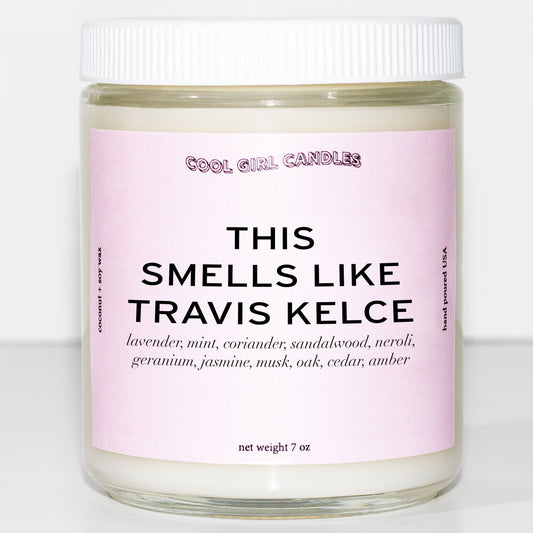 this smells like travis kelce candle by cool girl candles