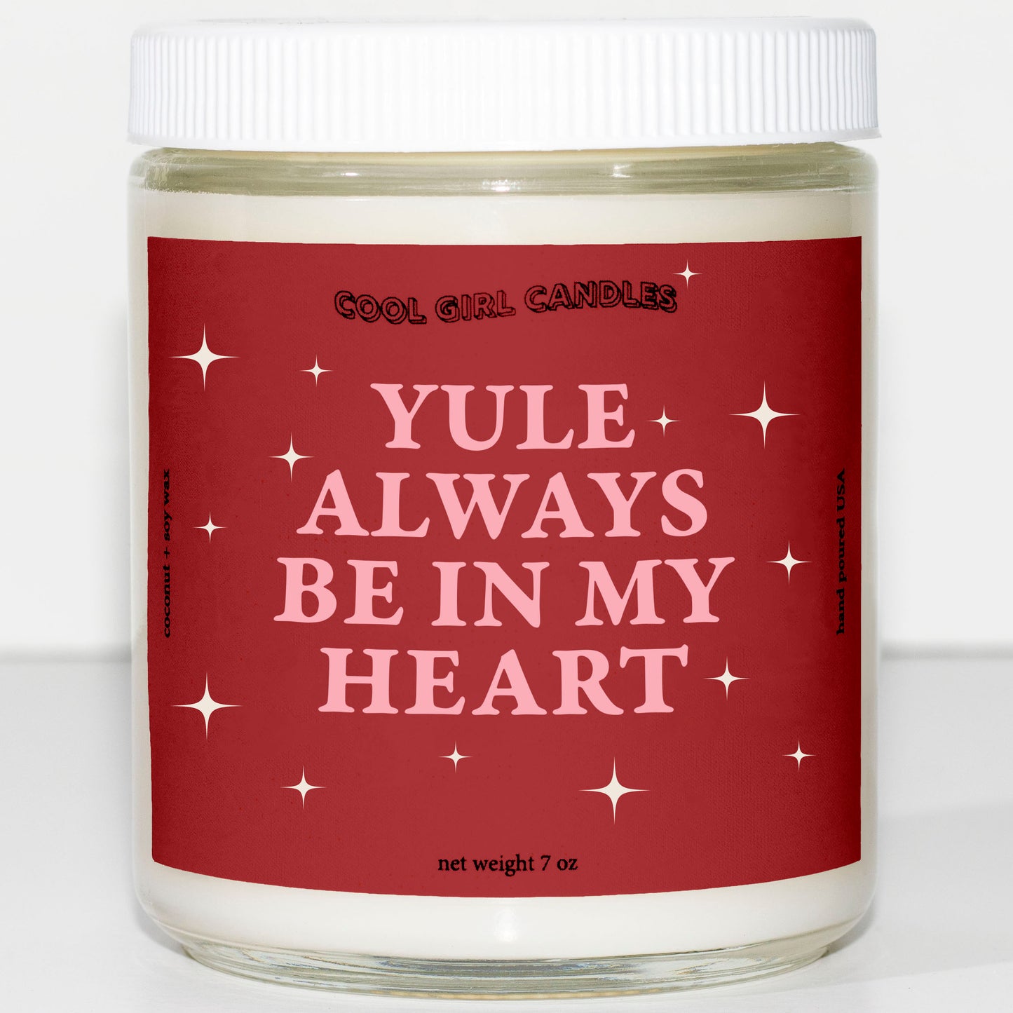 A fun and festive candle that says You'll always be in my heart. The perfect holiday candle gift idea for wife, husband, best friend, partner, sister, etc.