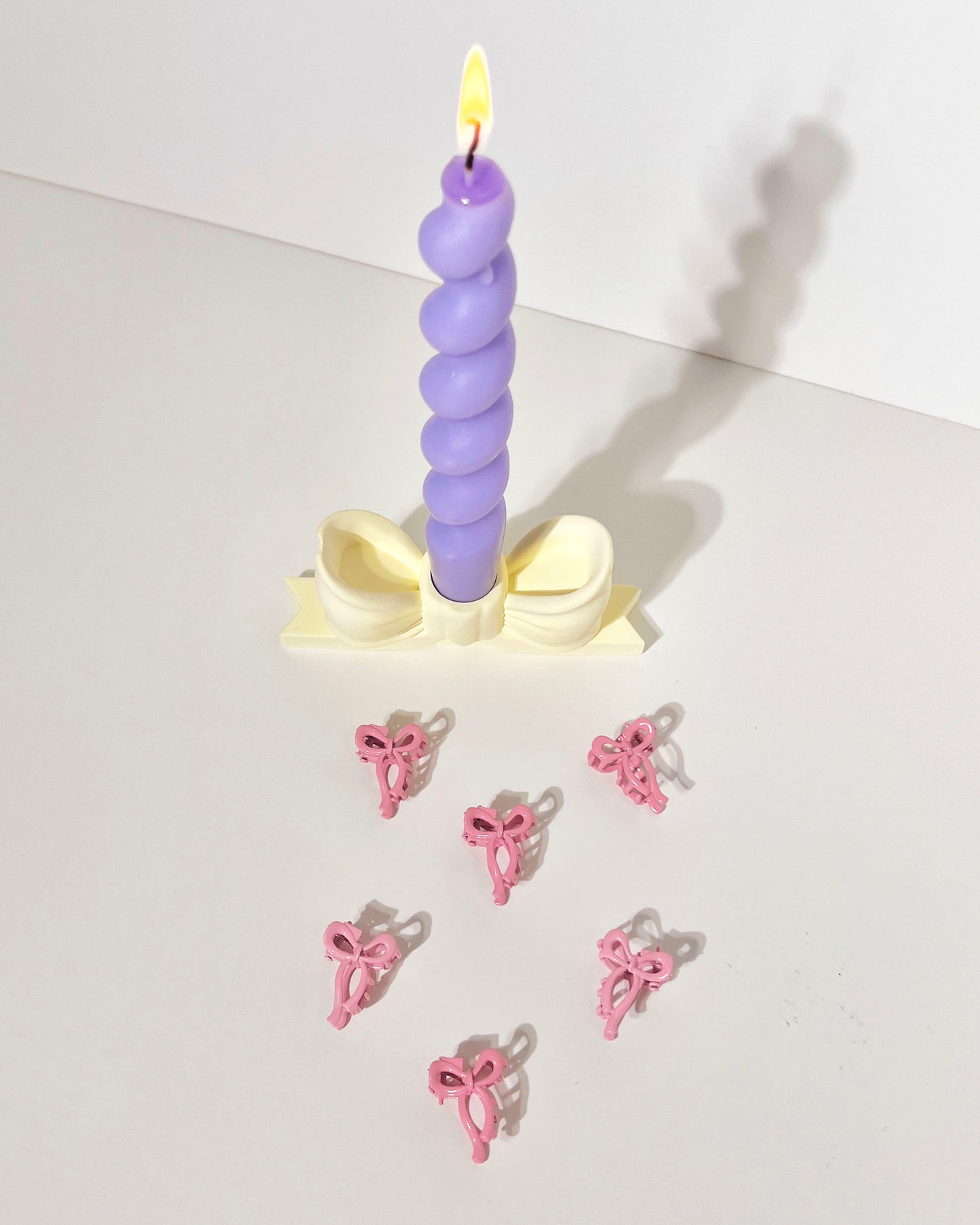 coquette aesthetic hair accessory pastel pink bow hair claw clip mini by cool girl candles