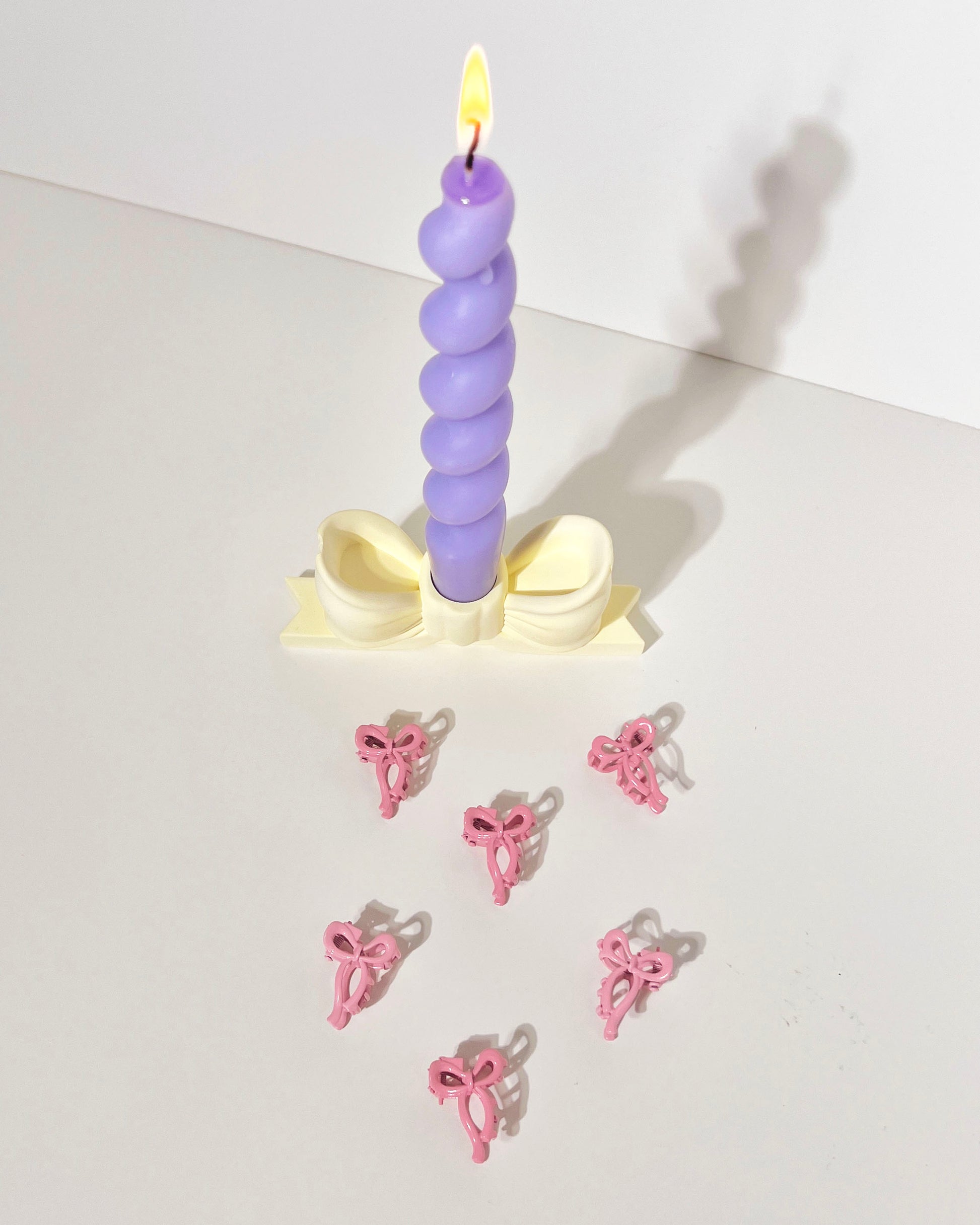 coquette aesthetic hair accessory pastel pink bow hair claw clip mini by cool girl candles