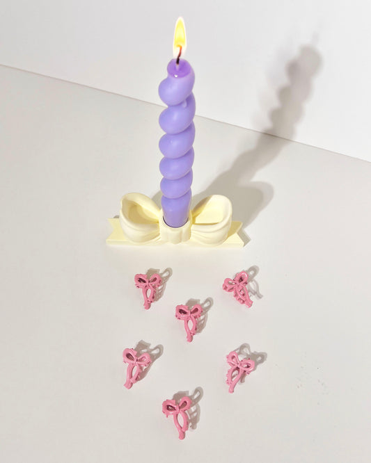 coquette aesthetic hair accessory pastel pink bow hair claw clip mini by cool girl candles