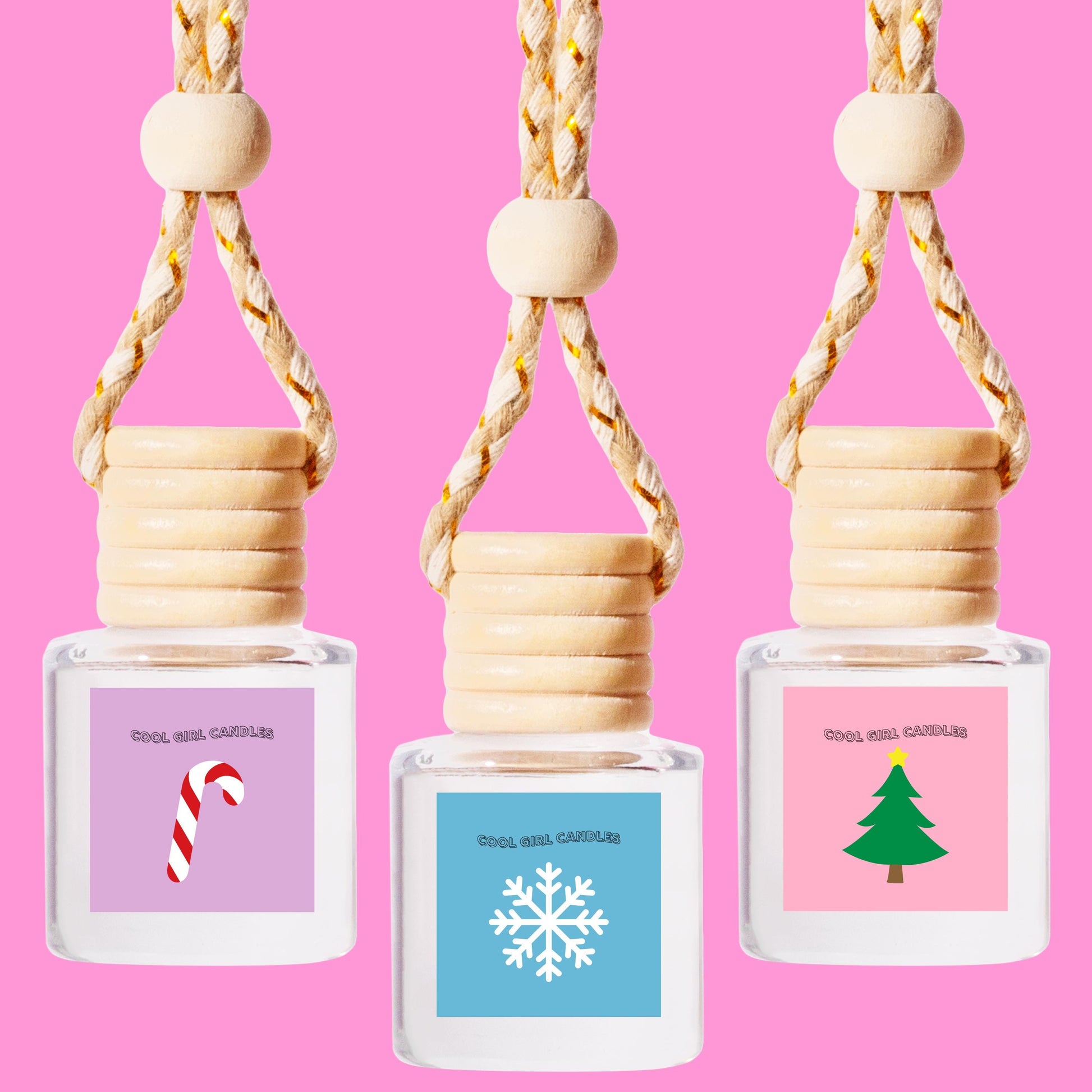 cute holiday scented car freshener 3 pack for christmas