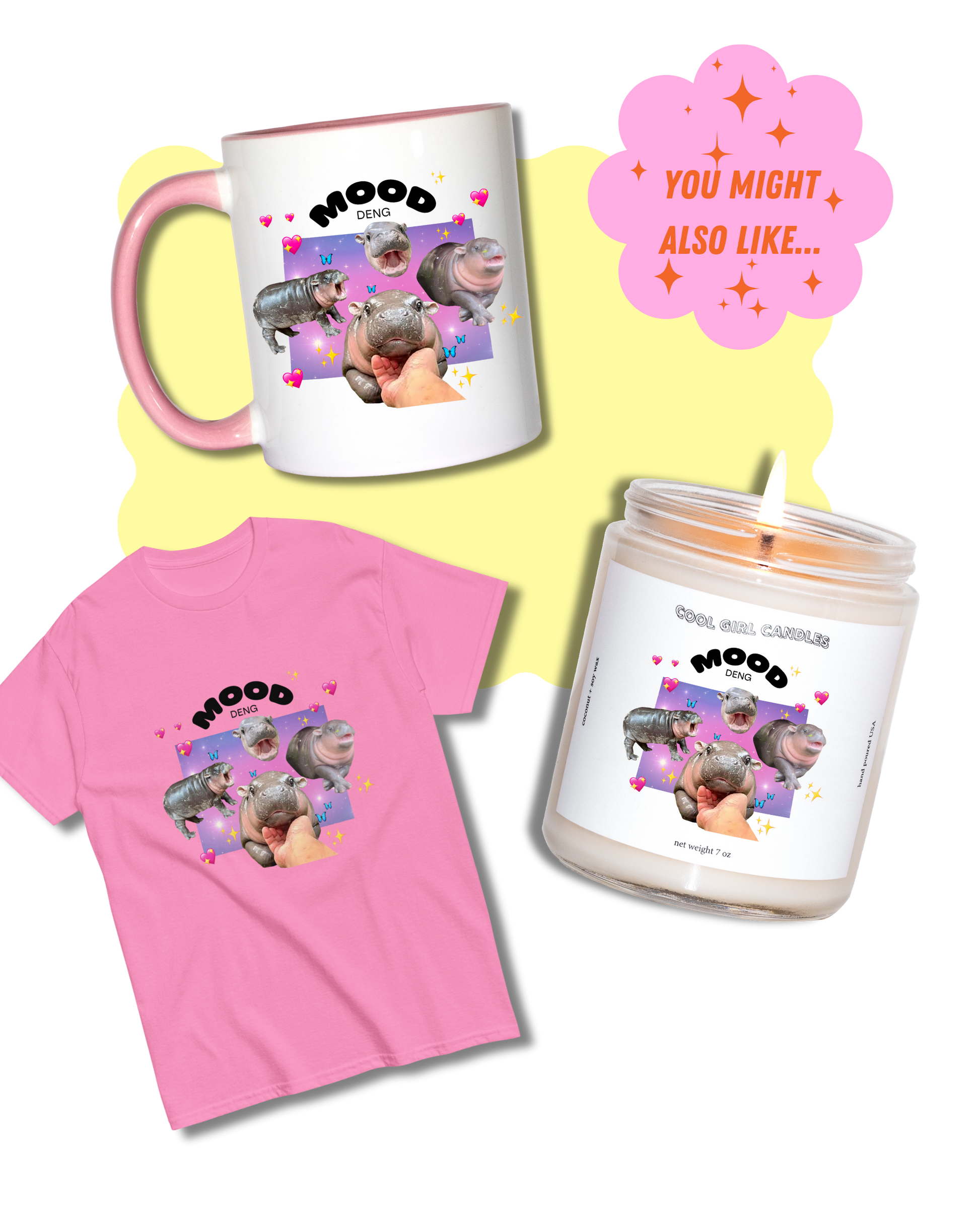 cute moo deng products viral