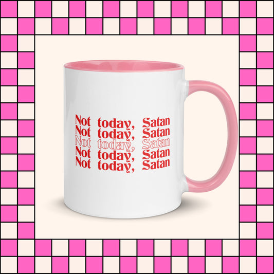 not today satan mug funny gift for her