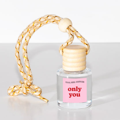 only you glossier you dupe hanging car freshener by cool girl candles