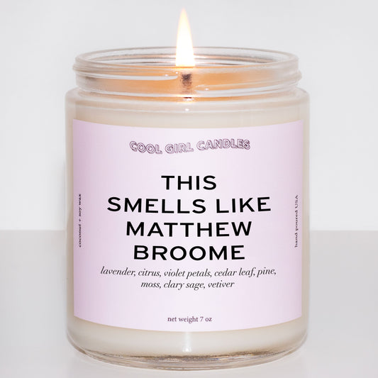 this smells like Matthew broome candle for my fault London merch