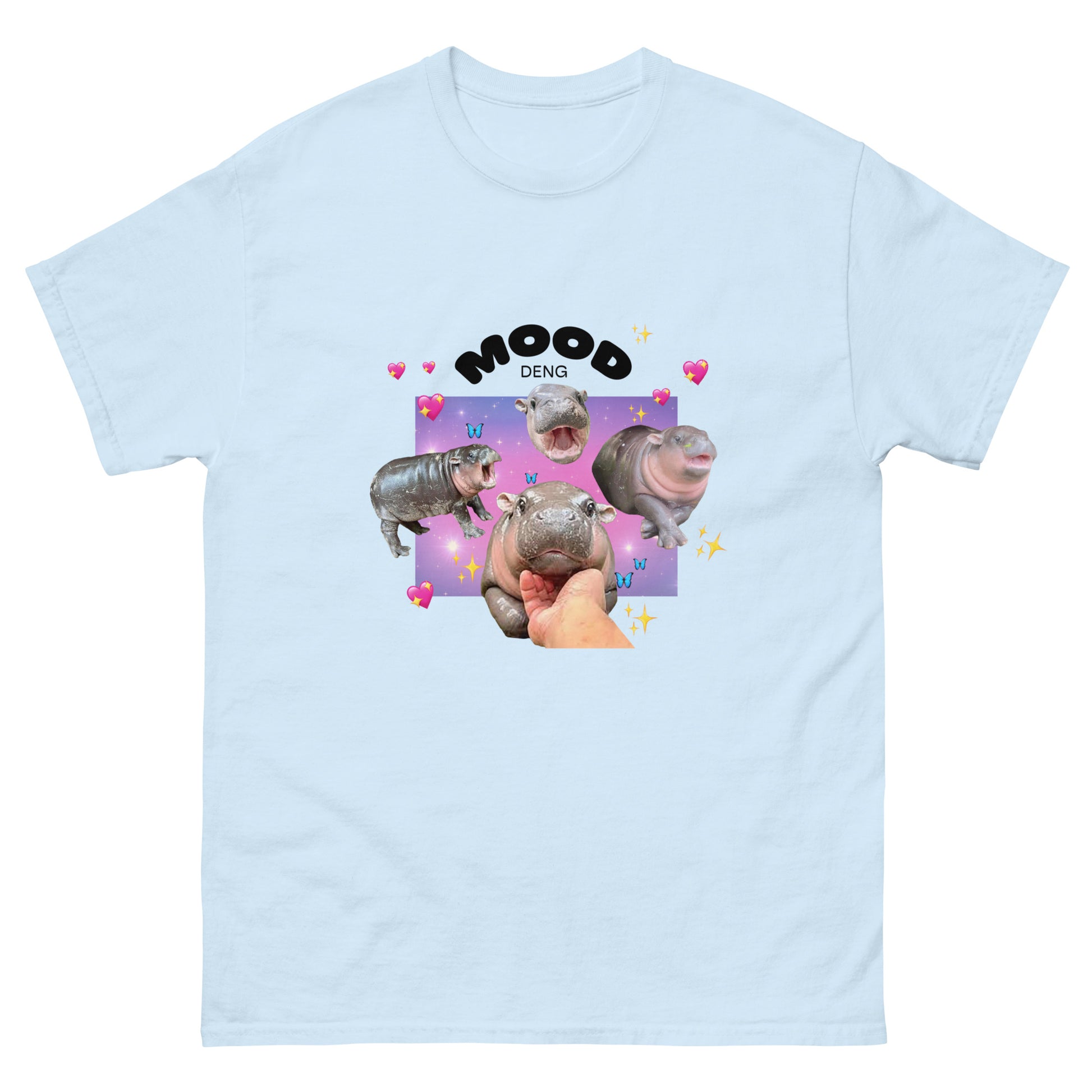 cute light blue moo deng shirt