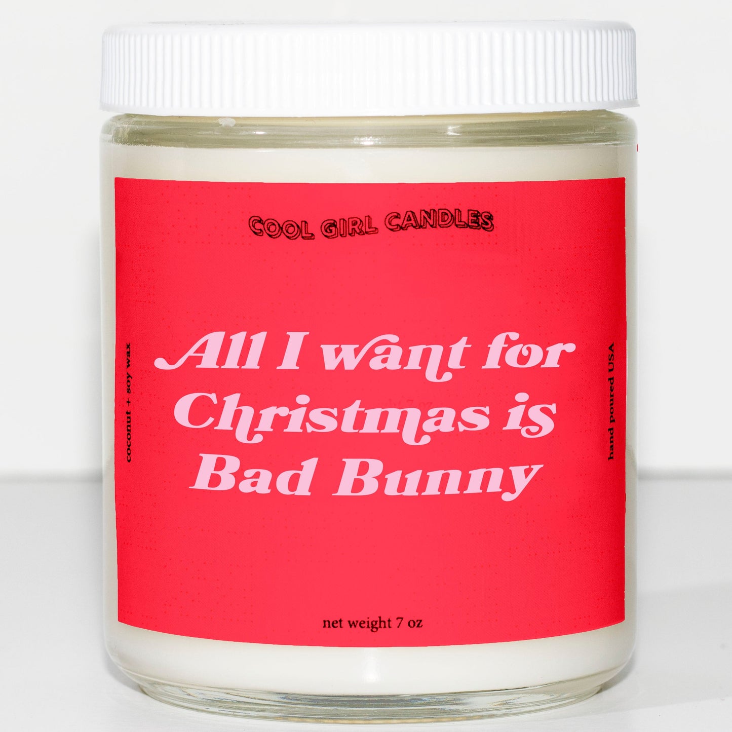 all i want for christmas is bad bunny candle by cool girl candles un navidad sin ti bad bunny merch candle