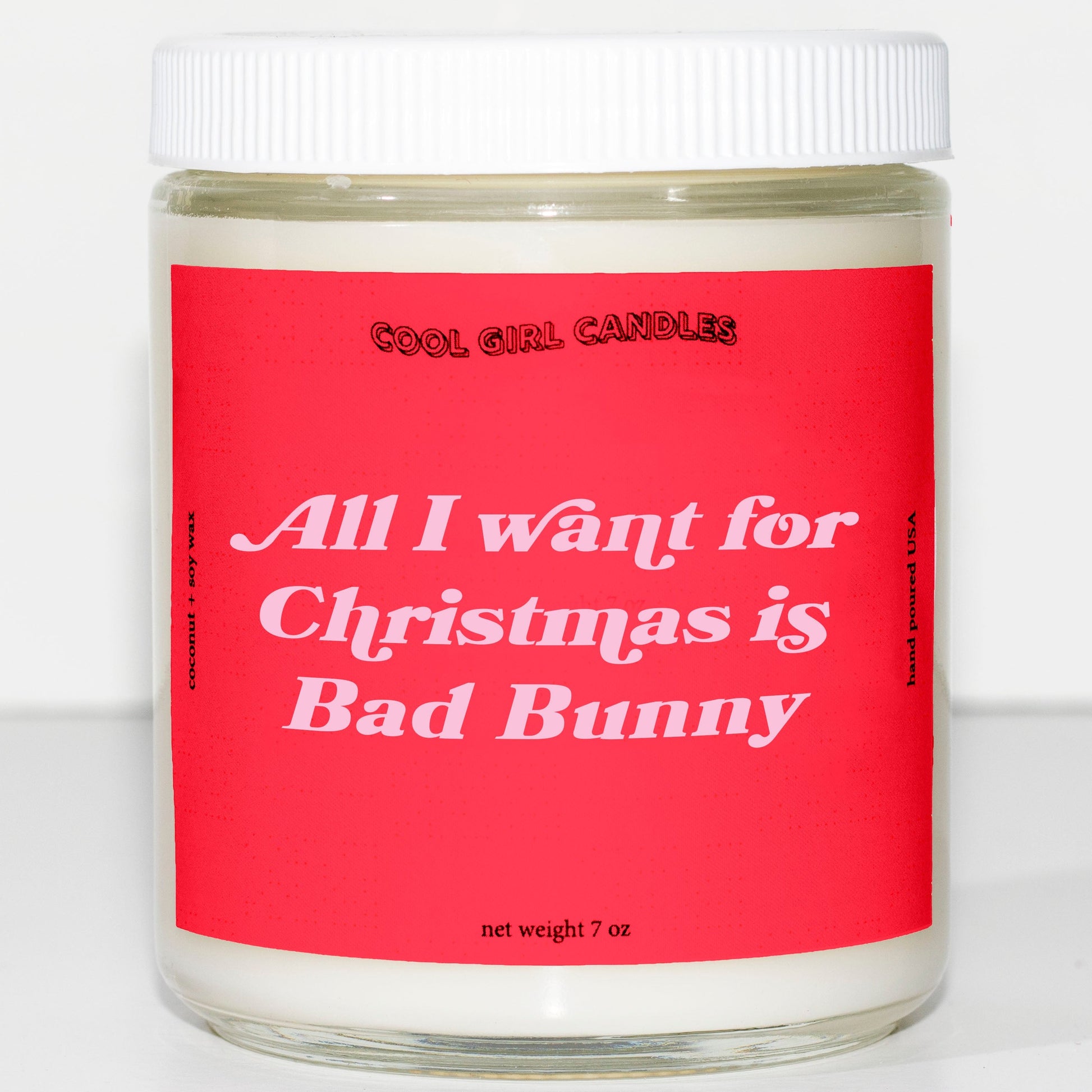 all i want for christmas is bad bunny candle by cool girl candles un navidad sin ti bad bunny merch candle