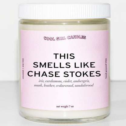 An outerbanks fan gift. This smells like chase stokes candle by cool girl candles