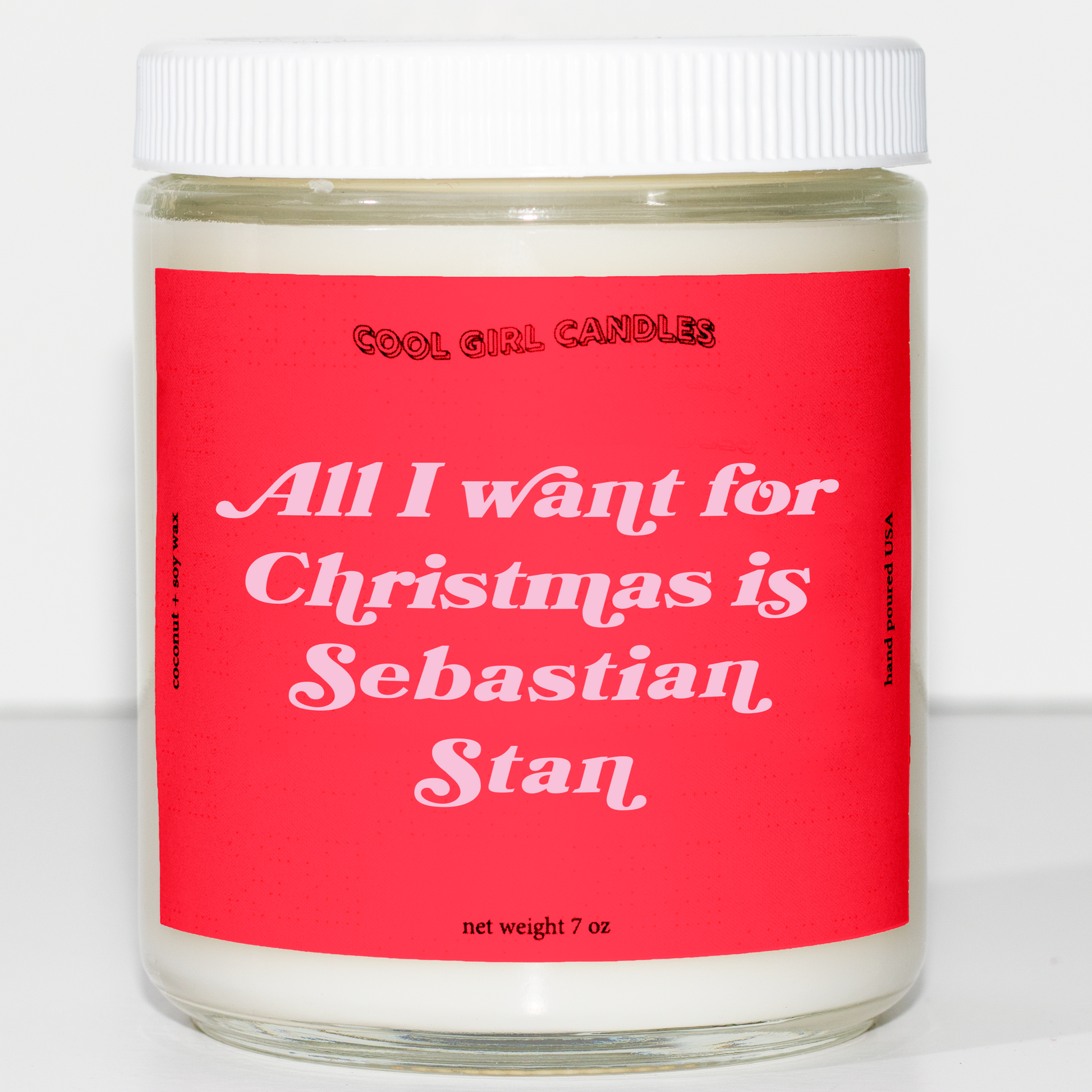 all i want for christmas is sebastian stan this smells like sebastian stan candle 