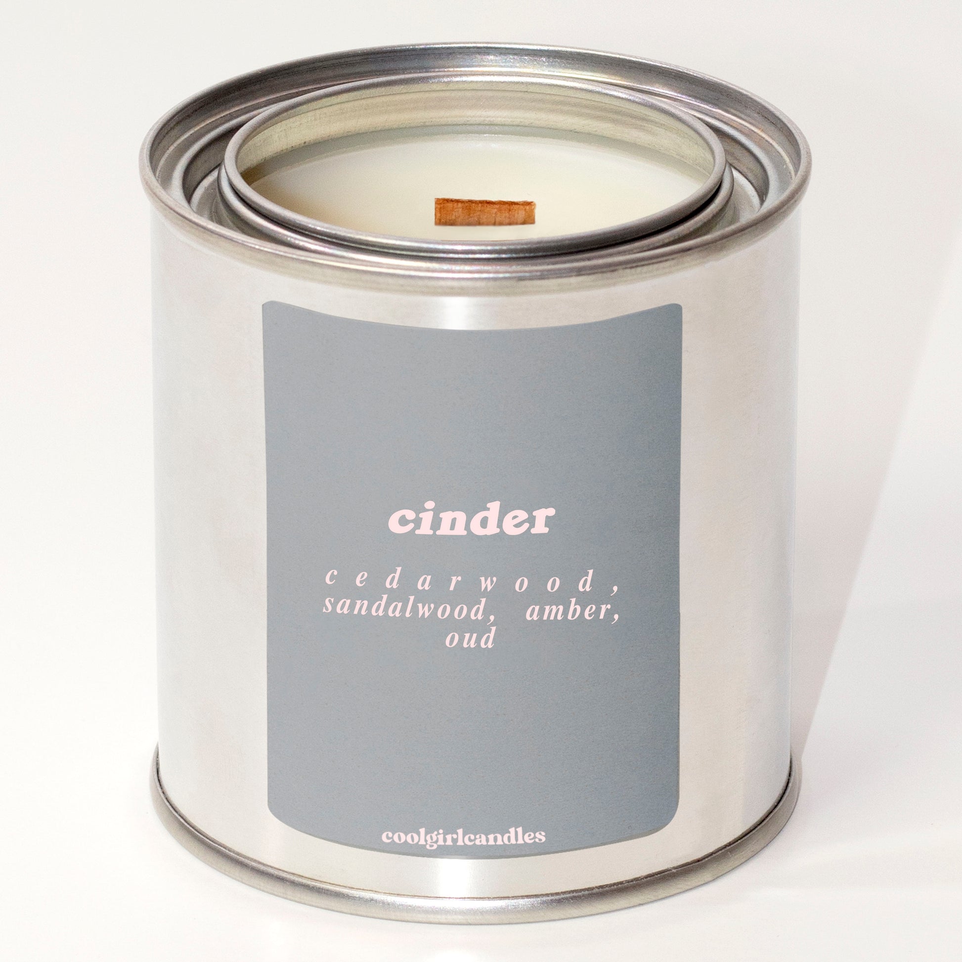 Cinder scented candle. A smoky, woody candle with notes of cedarwood, sandalwood, amber, and oud. Smoky oud candle. Fall candle 2022