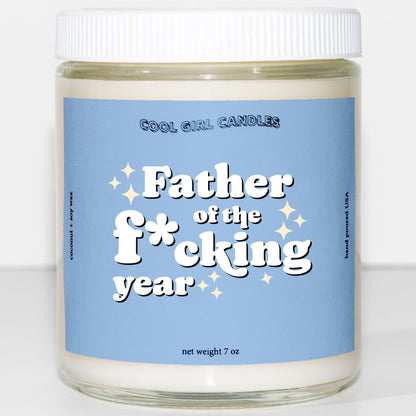 cool girl candles father of the fucking year fathers day scented jar candle
