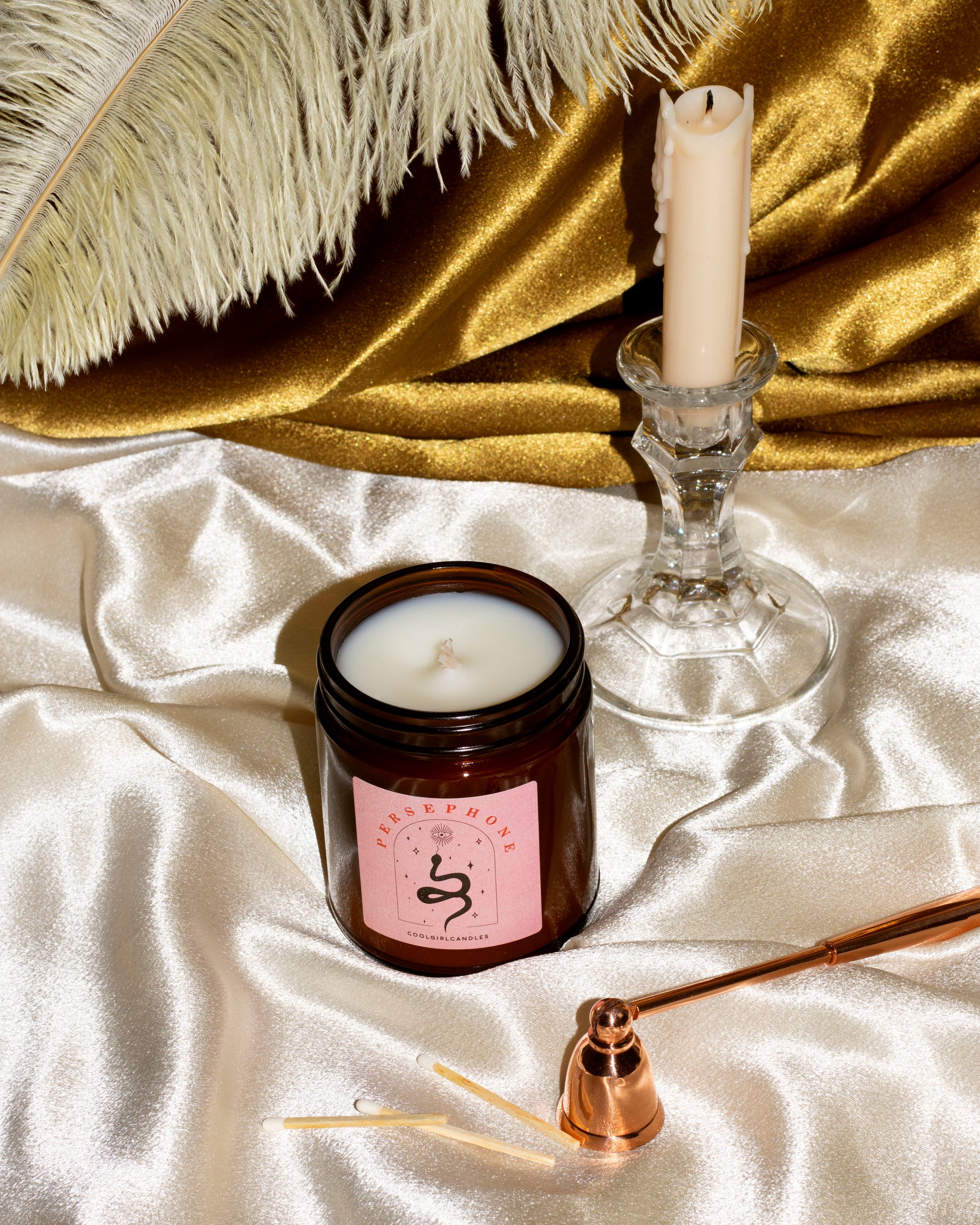 Fall Winter 2020 leather, patchouli scented candle