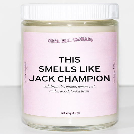 cool girl candles this smells like Jack Champion candle aesthetic pink jar candle celebrity candle dealers Jack Champion merch cute aesthetic candle